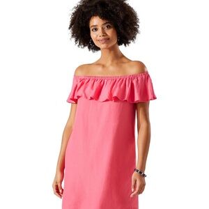 Women's Off-Shoulder Pink Dress/Cover-Up